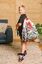 Printed Play Pouch Brick Bag over shoulder foot.webp