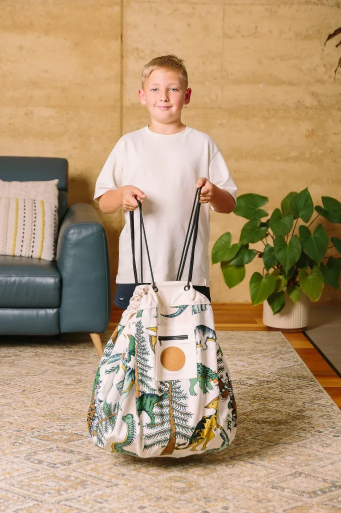 Printed Play Pouch Dino Island pull up .webp